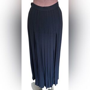 ZELDA Blue Maxi A-Line Pleated Skirt for Work